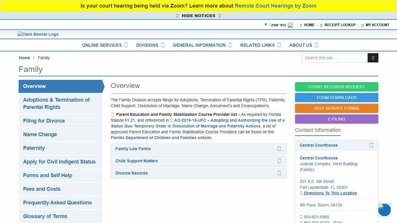 Family - Broward County Clerk of Courts